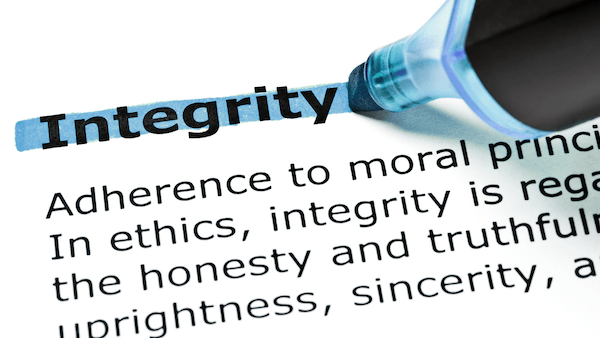 maintaining moral and spiritual integrity