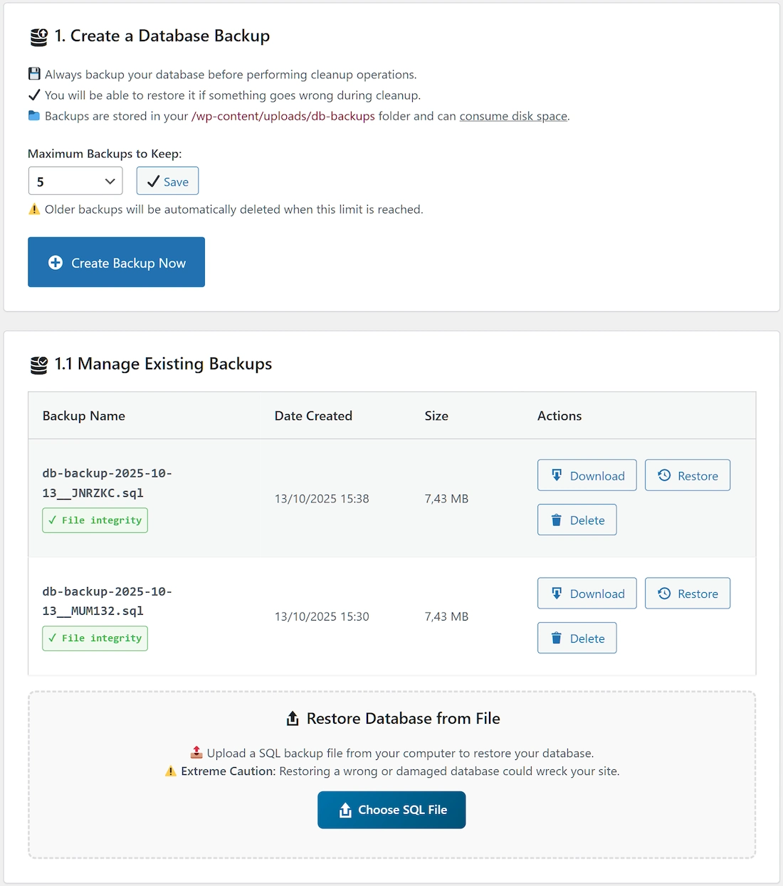wp optimal state - dashboard screen 1